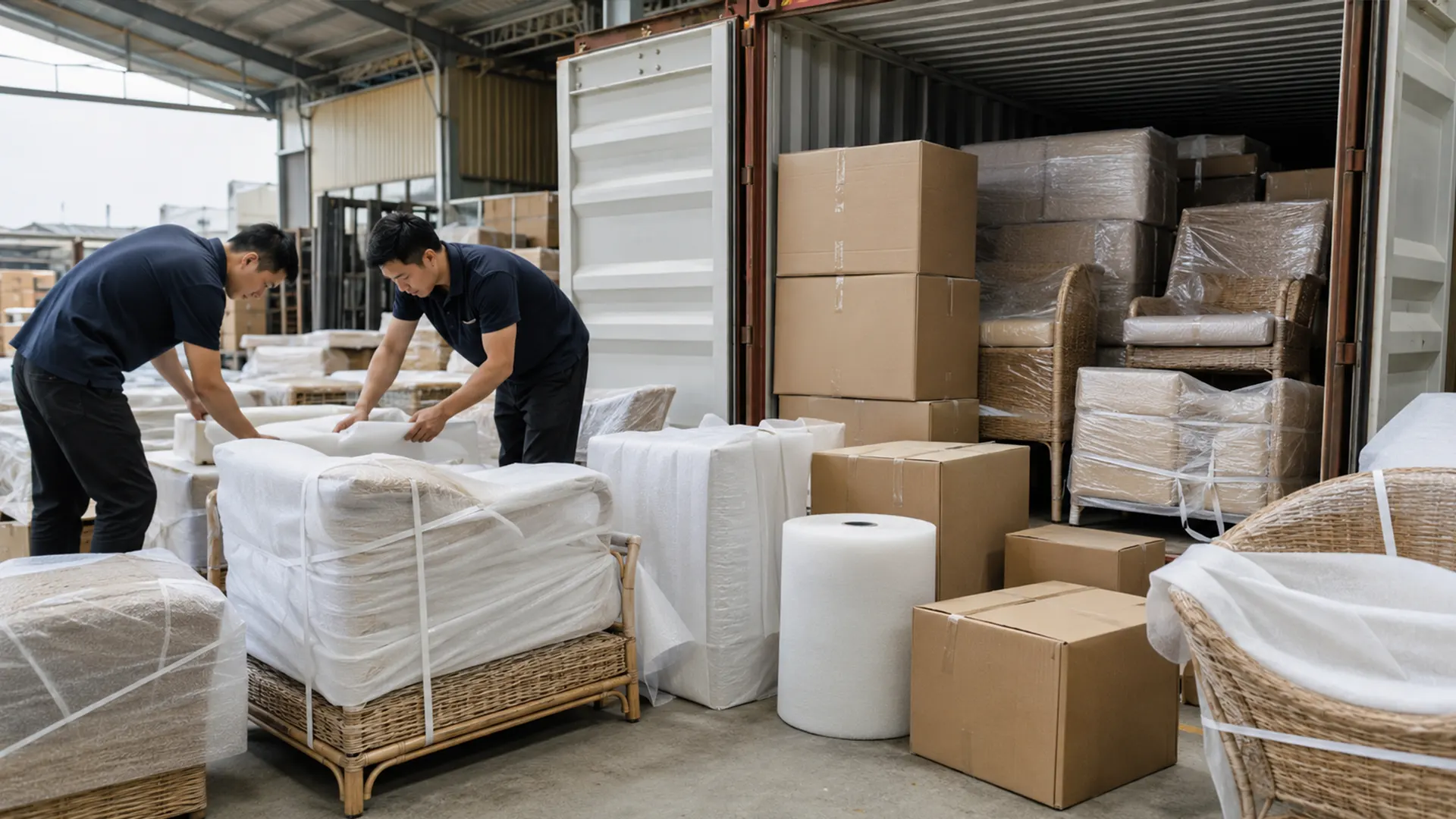 Come Devono Essere Imballati I Mobili In Rattan Per I Container Export