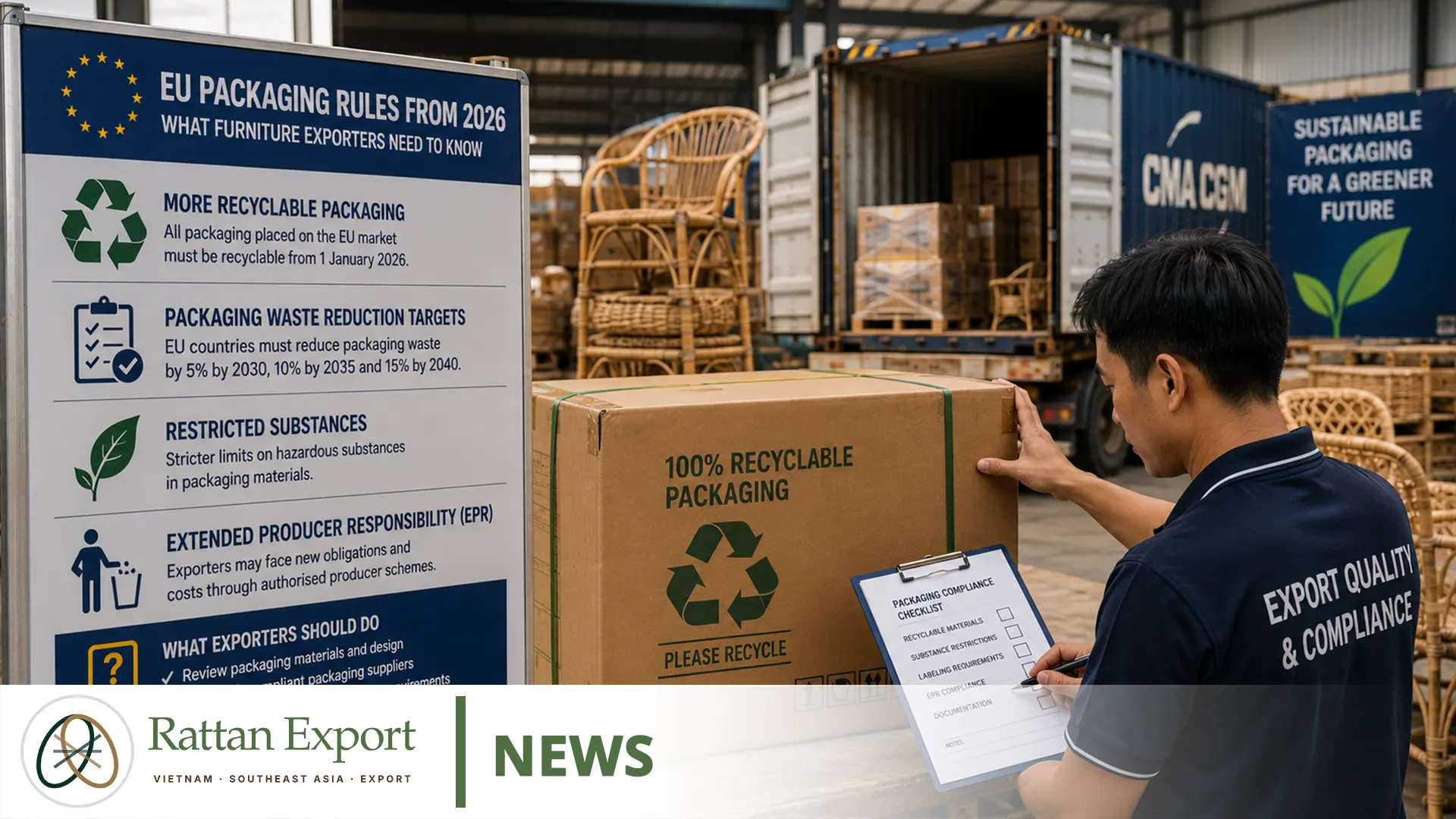 Las Normas De Embalaje De La UE Desde 2026 Plantean Nuevas Exigencias De Cumplimiento Para Los Exportadores De Muebles