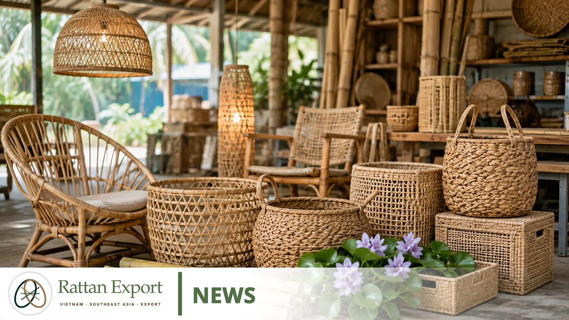 Rattan, Bamboo and Water Hyacinth Remain Core Materials in Vietnam’s Handicraft Supply