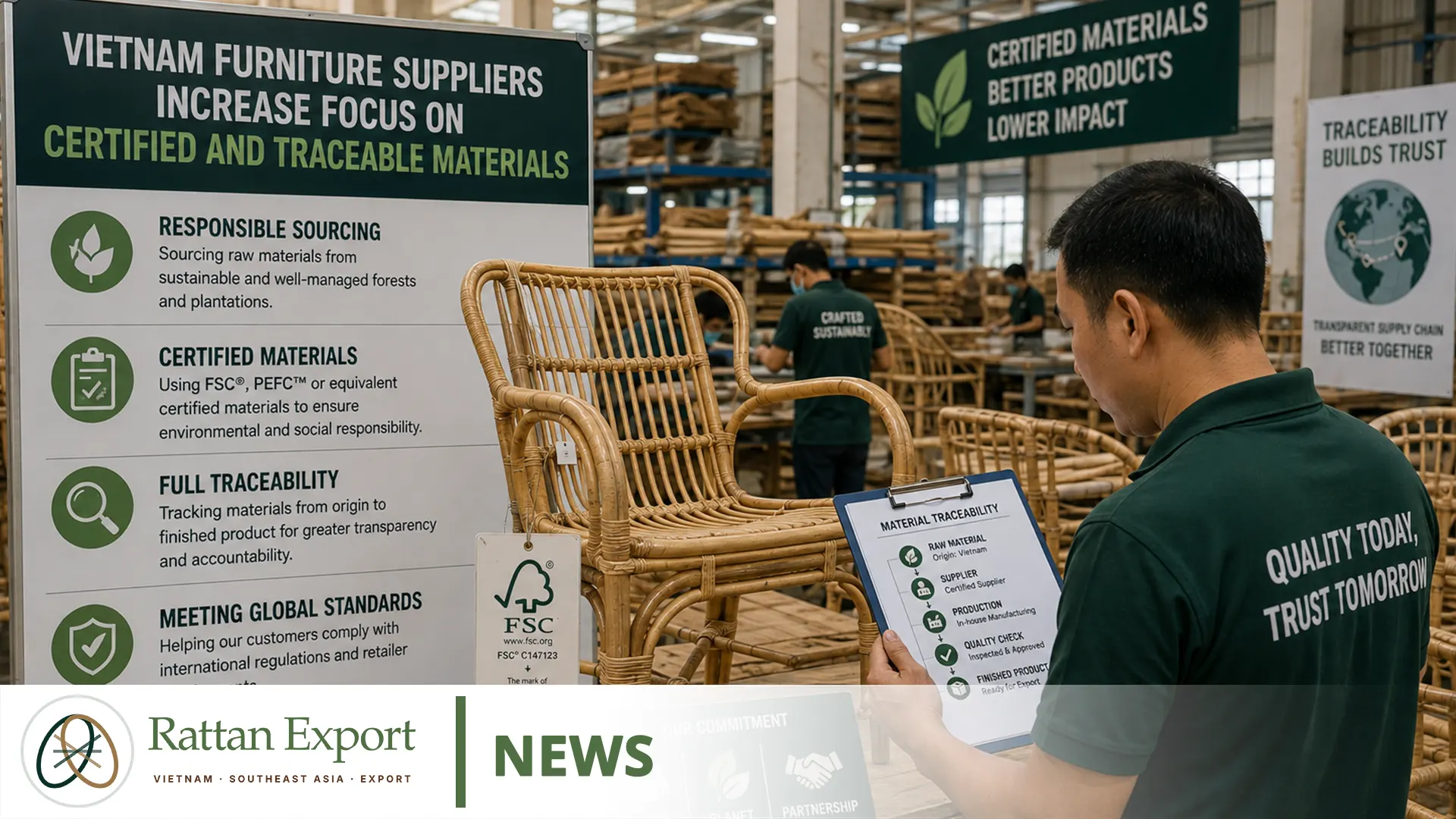 Các Nhà Cung Cấp Nội Thất Việt Nam Tăng Cường Tập Trung Vào Vật Liệu Được Chứng Nhận Và Có Thể Truy Xuất
