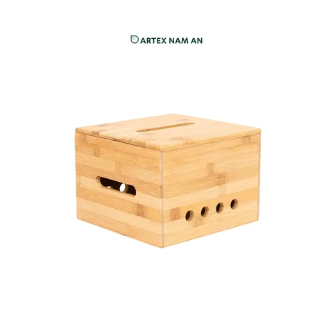 Rattan Export Bamboo Storage Wholesale Container Set of 3 Large Vegetable Containers FSC Certified Food Safe - REX-BB042025-024 (SET)