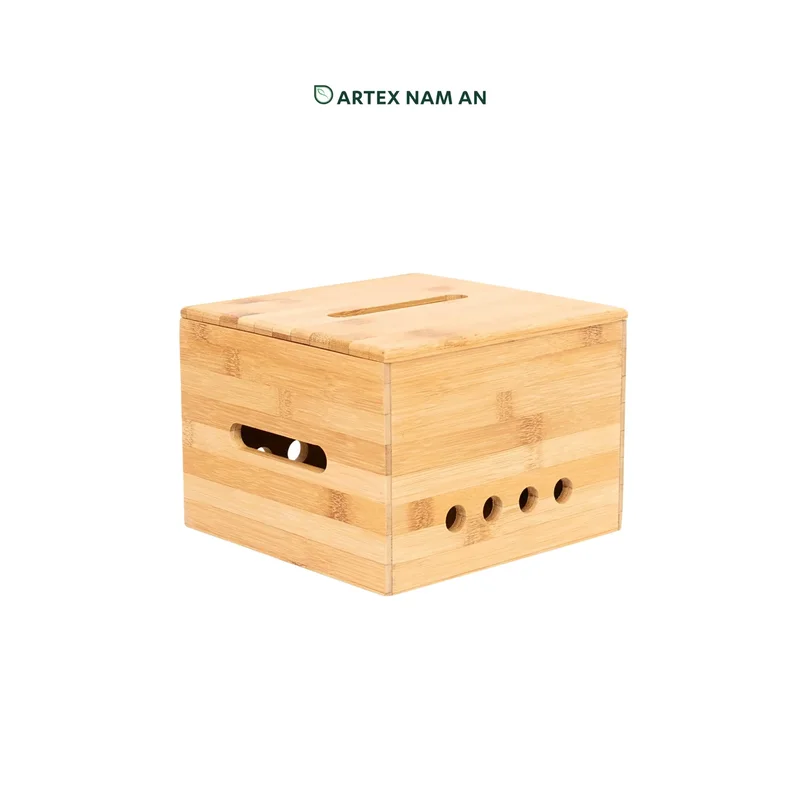 Rattan Export Bamboo Storage Wholesale Container Set of 3 Large Vegetable Containers FSC Certified Food Safe - REX-BB042025-024 (SET)