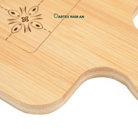 Rattan Export Wholesale Bamboo Serving Tray with Laser Engraving Decorative Pattern for Modern Home and HORECA Dining - REX-FT26-00229