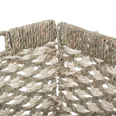 Rattan Export Seagrass Storage Basket Wholesale Foldable Rustic Organizer for Home, Office and HORECA Use - REX-GBS042025-020