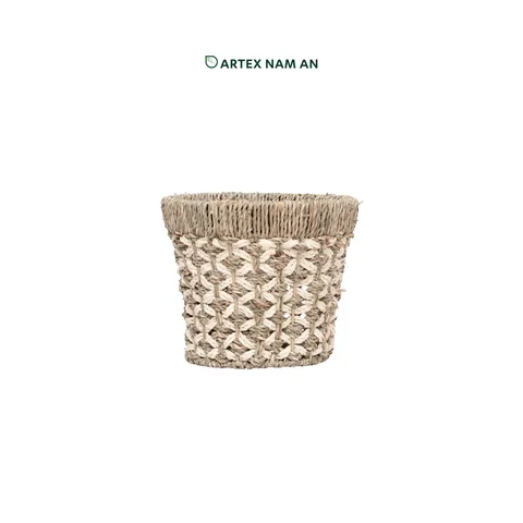 Rattan Export Seagrass Flower Pot Wholesale in Set of 2 for Indoor Garden, Home, Office and HORECA Rustic Decor - REX-GBS042025-024