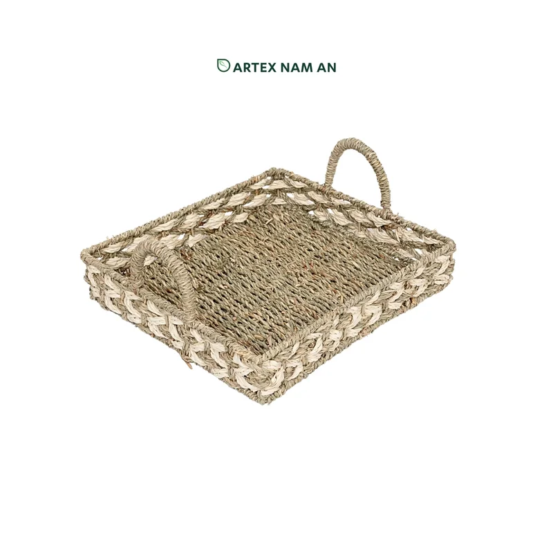 Rattan Export Wholesale Tray made from Seagrass and Palm Leaf for Kitchen and Living Room Decoration, Home, Office, HORECA and Retail Displays - REX-GBS042025-029