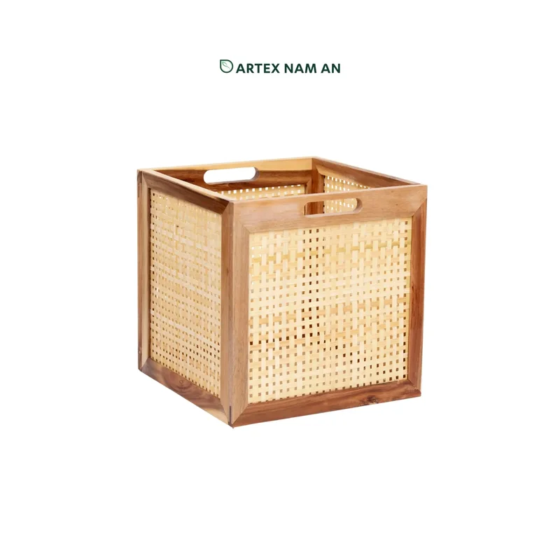 Rattan Export Wholesale Storage Basket Made From Acacia Wood FSC Certified - REX-GBS042025-035