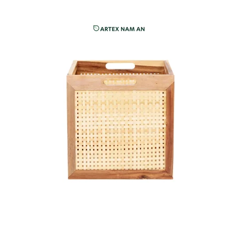 Rattan Export Wholesale Storage Basket Made From Acacia Wood FSC Certified - REX-GBS042025-035