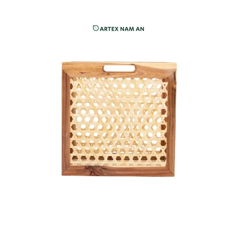 Rattan Export Wholesale Storage Basket Made From Acacia Wood, Foldable Design for IKEA Kallax Shelves and Room Organization - REX-GBS042025-036