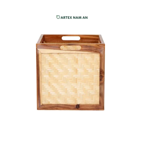 Rattan Export Wholesale Storage Basket made from Acacia Wood - REX-GBS042025-037