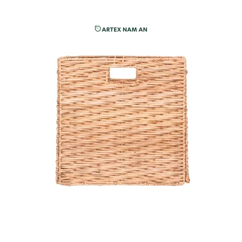 Rattan Export Wholesale Storage Basket made from Rattan, Foldable Cube Storage Basket for Ikea Kallax Shelves, Home and Office Organization | Low MOQ - REX-GBS042025-040