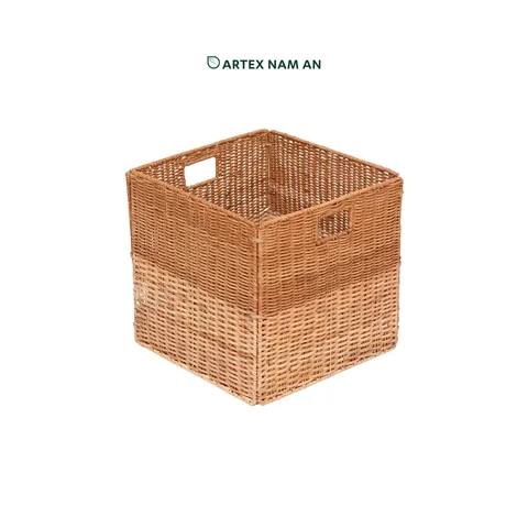 Rattan Export Wholesale Storage Basket made from Natural Rattan for Ikea Kallax Shelves, Home, Office, HORECA and Retail Organization - REX-GBS042025-044