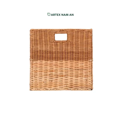 Rattan Export Wholesale Storage Basket made from Natural Rattan for Ikea Kallax Shelves, Home, Office, HORECA and Retail Organization - REX-GBS042025-044