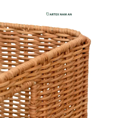Rattan Export Wholesale Storage Basket made from Natural Rattan for Ikea Kallax Shelves, Home, Office, HORECA and Retail Organization - REX-GBS042025-044
