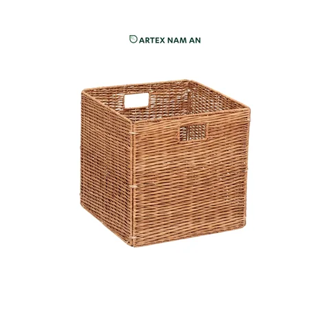 Rattan Export Wholesale Storage Basket Made From Rattan Great for Ikea Kallax Shelves and Home, Office, HORECA Storage - REX-GBS042025-045