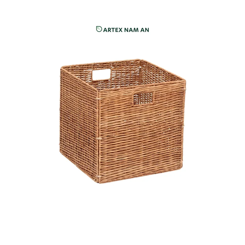 Rattan Export Wholesale Storage Basket Made From Rattan Great for Ikea Kallax Shelves and Home, Office, HORECA Storage - REX-GBS042025-045