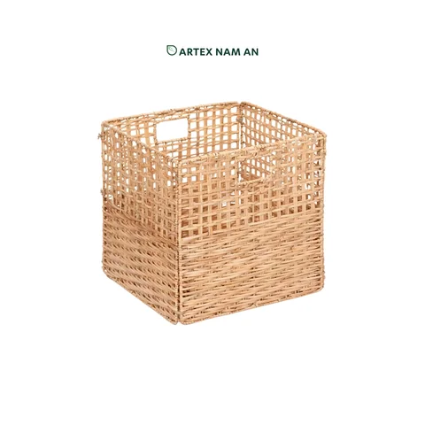 Rattan Export Wholesale Storage Basket Made from Natural Rattan Core, Foldable Cube Organizer - REX-GBS042025-047