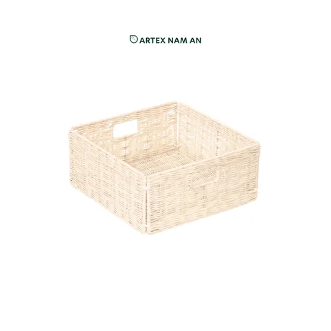 Rattan Export Wholesale Rattan Basket for Ikea Kallax Shelves in Off White - REX-GBS042025-053