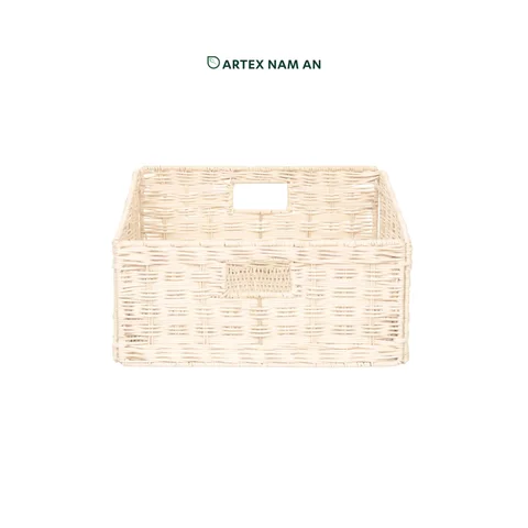 Rattan Export Wholesale Rattan Basket for Ikea Kallax Shelves in Off White - REX-GBS042025-053