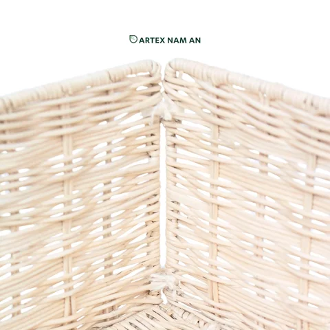 Rattan Export Wholesale Rattan Basket for Ikea Kallax Shelves in Off White - REX-GBS042025-053