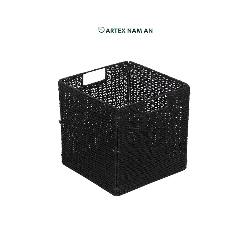 Rattan Export Wholesale Storage Basket made from Natural Rattan, with Foldable Design for Ikea Kallax Shelves, Home, Office and HORECA Organization - REX-GBS042025-061