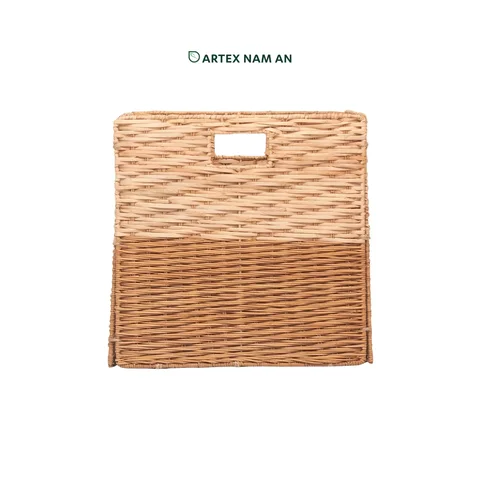 Rattan Export Wholesale Storage Basket Made From Rattan, Foldable Design for Ikea Kallax Shelves, Home, Office and HORECA Organization - REX-GBS042025-063