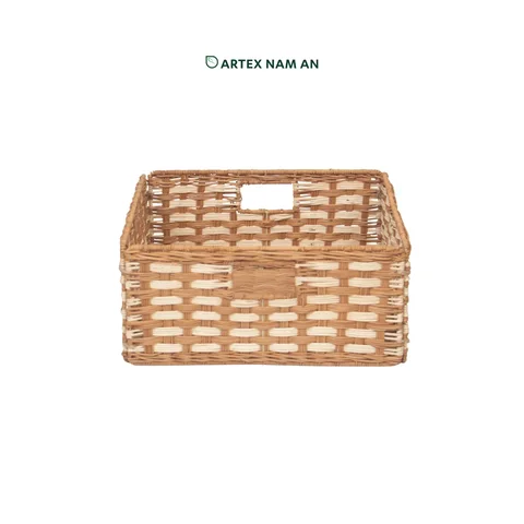 Rattan Export Wholesale Storage Basket made from Rattan Beautiful for Ikea Kallax Shelves, Home, Office and HORECA Organization - REX-GBS042025-064