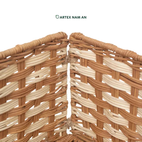 Rattan Export Wholesale Storage Basket made from Rattan Beautiful for Ikea Kallax Shelves, Home, Office and HORECA Organization - REX-GBS042025-064