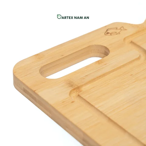 Rattan Export Natural Bamboo Wholesale Cutting Board with Lazer Engrave for HORECA & Retail - REX-GSF-260001