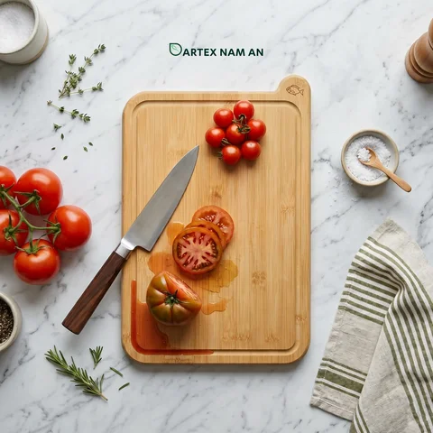 Rattan Export Natural Bamboo Wholesale Cutting Board for HORECA, Retail, and Professional Kitchens - REX-GSF-260007