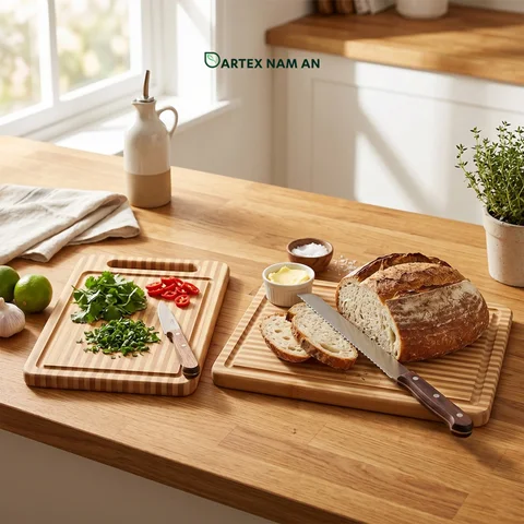 Rattan Export Wholesale Cutting Board set of 2 made from Bamboo for Home, HORECA, Retail, and Corporate Gifting - REX-GSF-260015