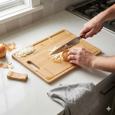 Rattan Export Natural Bamboo Wholesale Cutting Board for HORECA and Retail - REX-GSF-260020