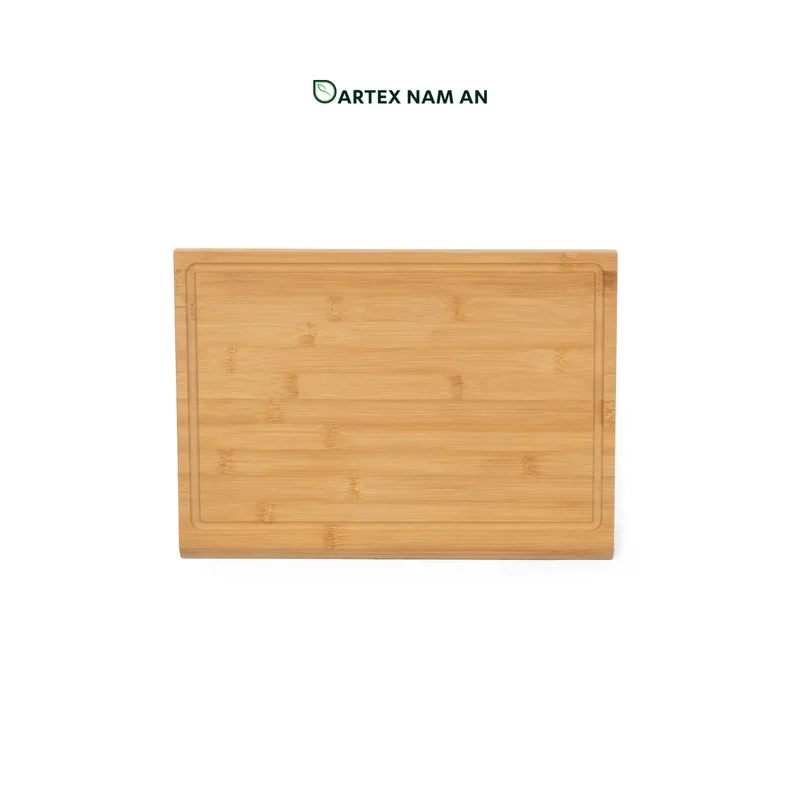 Rattan Export Natural Bamboo Wholesale Cutting Board with Juice Groove & Slanted Edge for Home, HORECA & Retail - REX-GSF-260024