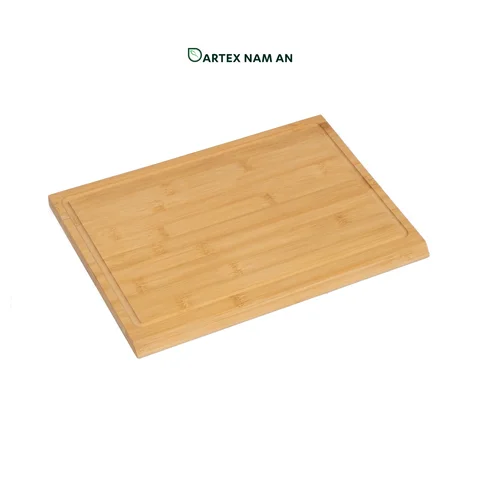 Rattan Export Natural Bamboo Wholesale Cutting Board with Juice Groove & Slanted Edge for Home, HORECA & Retail - REX-GSF-260024