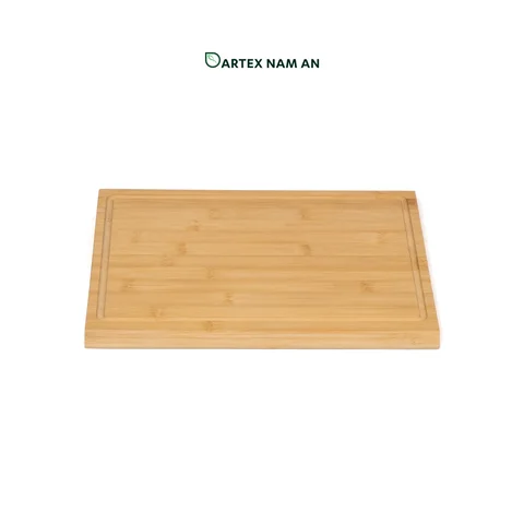 Rattan Export Natural Bamboo Wholesale Cutting Board with Juice Groove & Slanted Edge for Home, HORECA & Retail - REX-GSF-260024