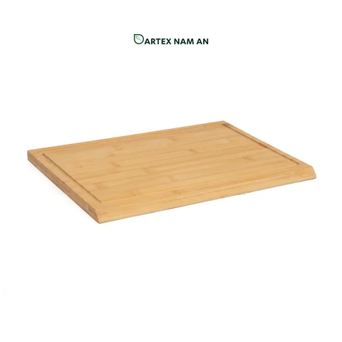Rattan Export Natural Bamboo Wholesale Cutting Board with Juice Groove & Slanted Edge for Home, HORECA & Retail - REX-GSF-260024