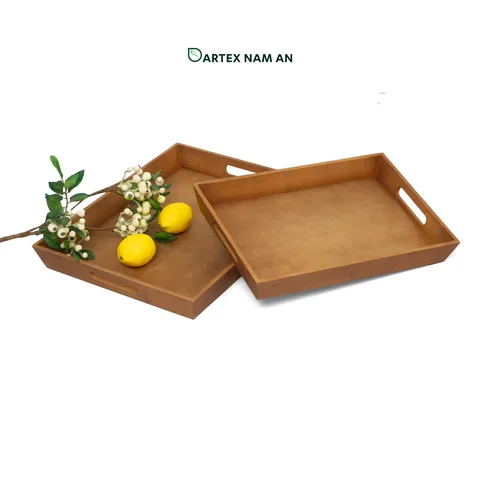Rattan Export Wholesale Serving Tray made from Bamboo with Handles for HORECA, Corporate Office, and Retail - REX-GSF-260030