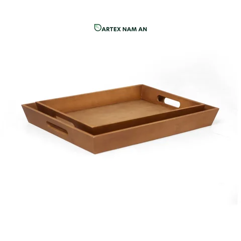 Rattan Export Wholesale Serving Tray made from Bamboo with Handles for HORECA, Corporate Office, and Retail - REX-GSF-260030