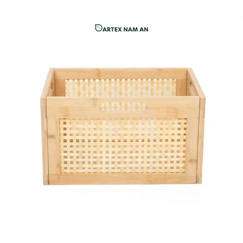 Rattan Export Collapsible Wholesale Storage Basket made from Natural Bamboo for HORECA, Office, and Retail - REX-GSF-260033