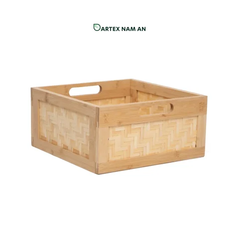 Rattan Export Wholesale Storage Basket made from Natural Bamboo for HORECA, Office, and Retail - REX-GSF-260034