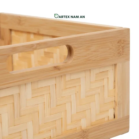 Rattan Export Wholesale Storage Basket made from Natural Bamboo for HORECA, Office, and Retail - REX-GSF-260034