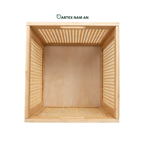 Rattan Export Knock-Down Natural Bamboo Wholesale Storage Basket for HORECA, Office, and Retail - REX-GSF-260035