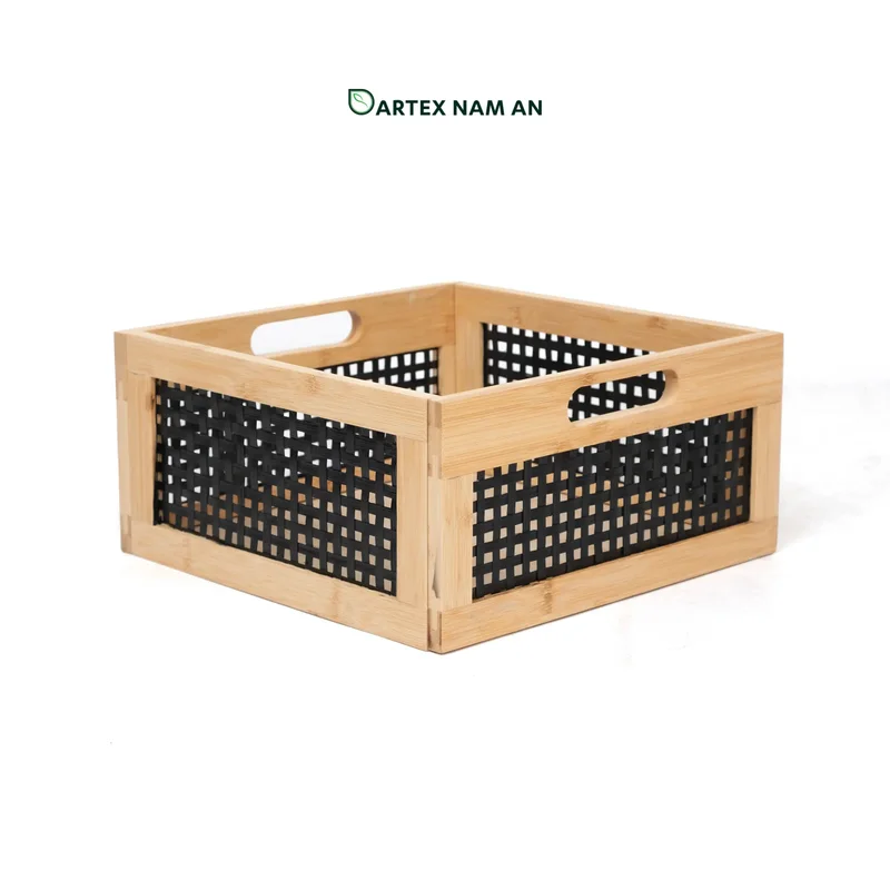 Rattan Export Collapsible Wholesale Storage Basket made from Bamboo for HORECA, Office, and Retail - REX-GSF-260039