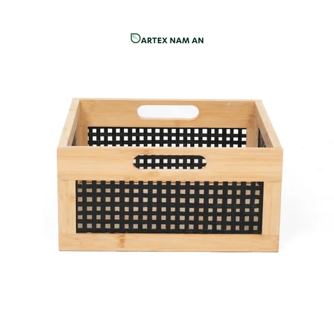 Rattan Export Collapsible Wholesale Storage Basket made from Bamboo for HORECA, Office, and Retail - REX-GSF-260039