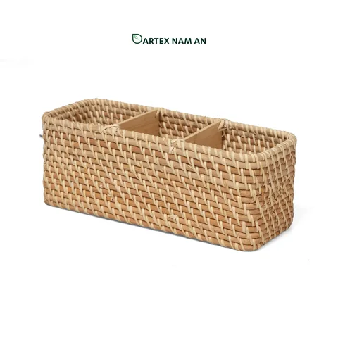 Rattan Export 3-Compartment Wholesale Rattan Basket for HORECA, Office Hospitality, and Retail - REX-GSF-260042