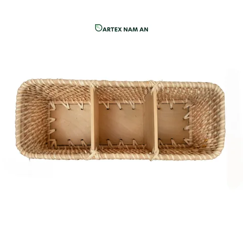 Rattan Export 3-Compartment Wholesale Rattan Basket for HORECA, Office Hospitality, and Retail - REX-GSF-260042
