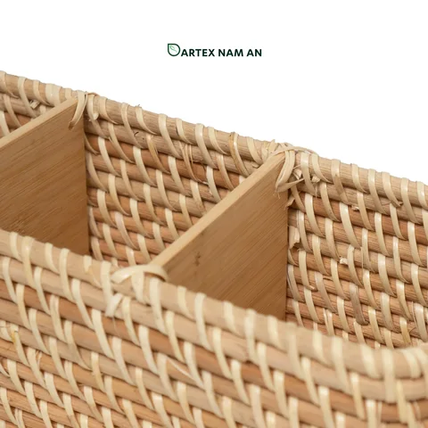 Rattan Export 3-Compartment Wholesale Rattan Basket for HORECA, Office Hospitality, and Retail - REX-GSF-260042
