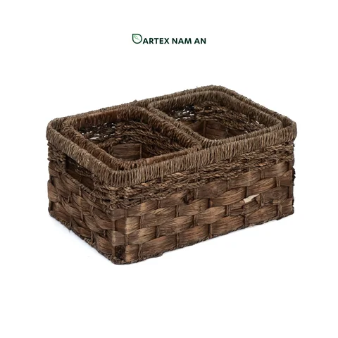 Rattan Export Wholesale Storage Basket made from Water Hyacinth and Seagrass for HORECA, Office, and Retail - REX-GSF-260045