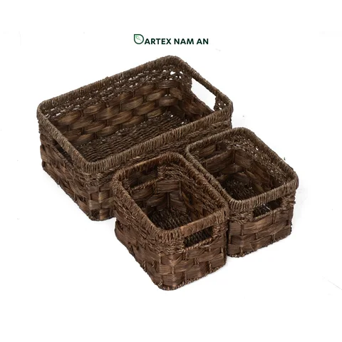 Rattan Export Wholesale Storage Basket made from Water Hyacinth and Seagrass for HORECA, Office, and Retail - REX-GSF-260045