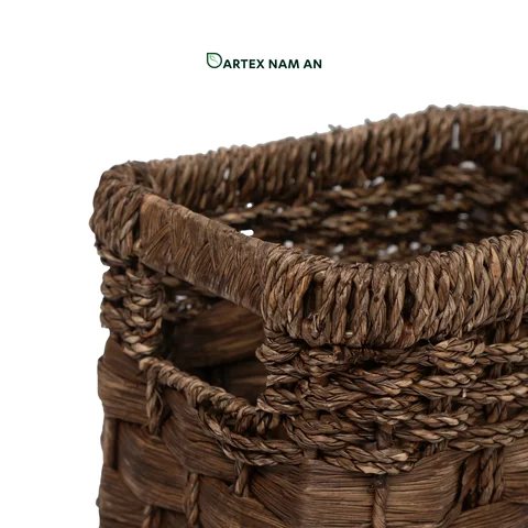 Rattan Export Wholesale Storage Basket made from Water Hyacinth and Seagrass for HORECA, Office, and Retail - REX-GSF-260045